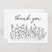 DANKE IHNEN Wildblumen Einfach kundenspezifisch Postkarte (Vorne/Hinten)
