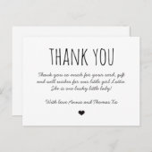 Danke, Ihr Kartenbaby, ganz einfach danke Postkarte (Vorne/Hinten)