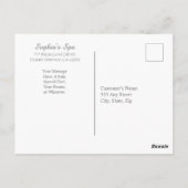 Danke, Ihr Logo-Bus. Name Info Silver & White Postkarte (Rückseite)