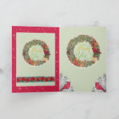 Danke, illustrierter Weihnachtsgrüß Dankeskarte (Innenseite)