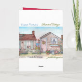 Danke, illustrierter Weihnachtsgrüß Dankeskarte (Rückseite)