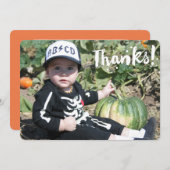 Danke! im einfachen weißen Text auf Dankeskarte (Vorne/Hinten)