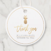 Danke, Imitate Gold Ananas Geschenkanhänger (Vorderseite)