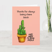 Danke, immer da zu sein dankeskarte (Vorderseite)