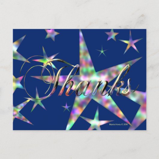 Danke in Blue | Blue Beach Song™ Postkarte (Vorderseite)