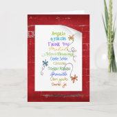 Danke in der Fremdsprache auf Stein Karte (Vorderseite)