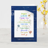 Danke in der Fremdsprache auf Stein Karte (Gelbe Blume)