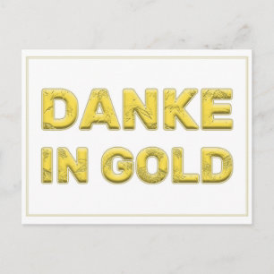 Danke in Gold! Postkarte