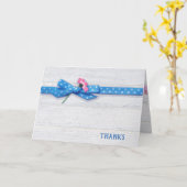 Danke, in polka dot band karte (Gelbe Blume)