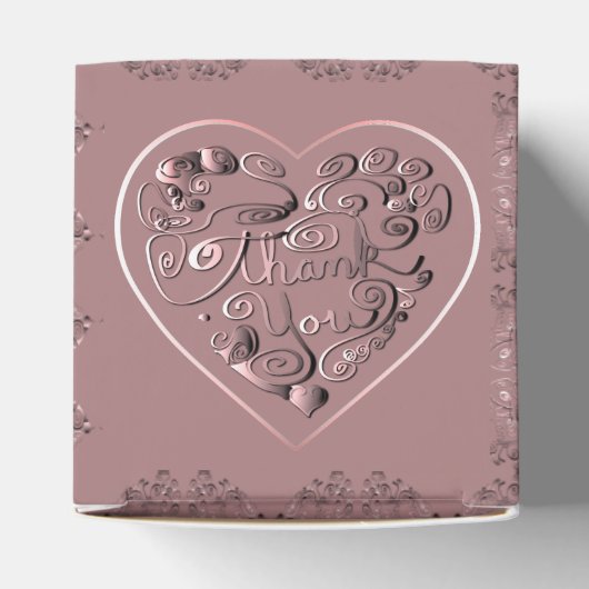 "Danke" in Staubrose Geschenkschachtel (Oben)