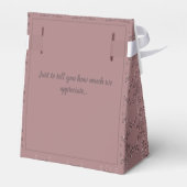 "Danke" in Staubrose Geschenkschachtel (Rückseite)