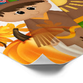 Danke - Indianerjunge & Tipi Poster (Ecke)