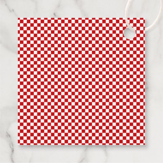 Danke Italienisch Rot Baby- oder Brautdusche  Geschenkanhänger (Rückseite)