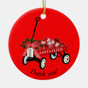 "Danke!" Jahr Red Wagon Weihnachtsschmuck