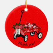 "Danke!" Jahr Red Wagon Weihnachtsschmuck (Hinten)