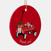 "Danke!" Jahr Red Wagon Weihnachtsschmuck (Rechts)