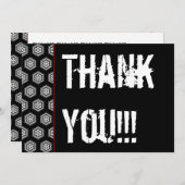 Danke Jahr-Überraschungs-Schwarz-weißes Rot W1976 (Vorne/Hinten)