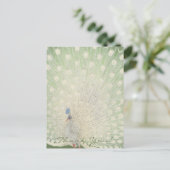 Danke | Japanische Kunstkunst | Pfauenpostkarte Postkarte (Stehend Vorderseite)