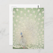 Danke | Japanische Kunstkunst | Pfauenpostkarte Postkarte (Vorne/Hinten)