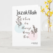 Danke - JazakAllah Karte (Gelbe Blume)