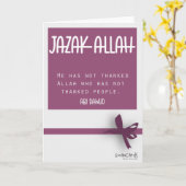 Danke - JazakAllah mit Hadith Karte (Gelbe Blume)