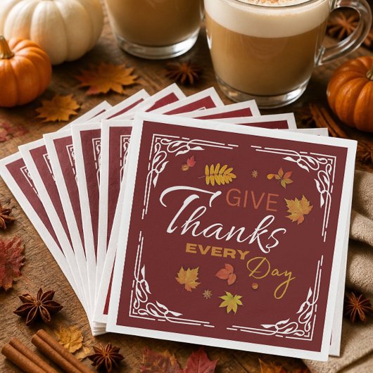 Danke, jeden Tag | Fall Foliage Paper Napkin Serviette