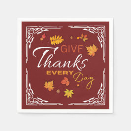 Danke, jeden Tag | Fall Foliage Paper Napkin Serviette