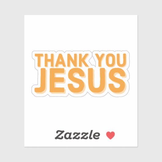 Danke Jesus Faith Sticker (Blatt)