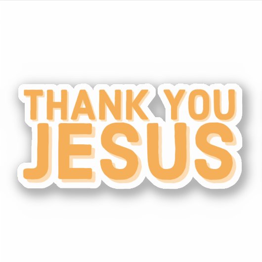 Danke Jesus Faith Sticker (Vorderseite)