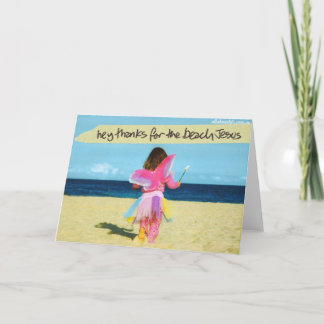 Danke Jesus für die Strand Gruß-Karte