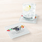 Danke Jesus Glasuntersetzer (Schrägansicht)