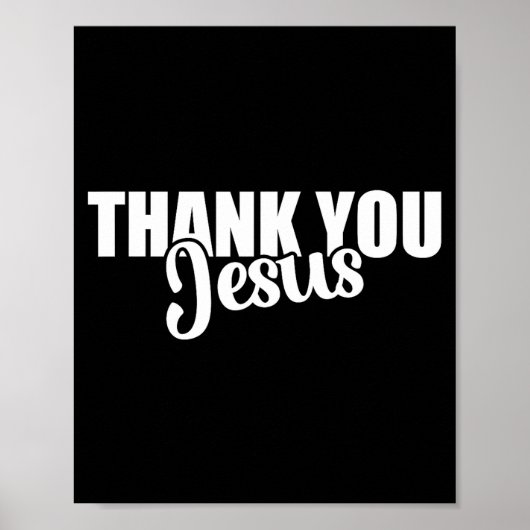 Danke Jesus Glaube Basierte Christliche Bibel Evan Poster (Vorne)