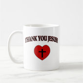 Danke Jesus (Herz) Kaffeetasse (Links)