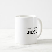 Danke Jesus Moderne Christliche Glaubensbotschaft Kaffeetasse (VorderseiteRechts)