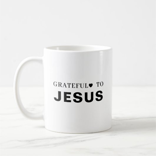 Danke Jesus Moderne Christliche Glaubensbotschaft Kaffeetasse (Links)