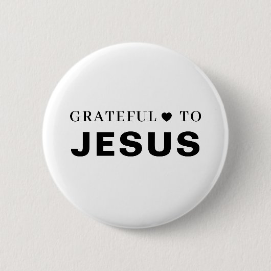 Danke Jesus | Moderne christliche Glaubensgestaltu Button (Vorderseite)