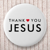 Danke, Jesus | Modernes Christliches Glaubensherz Button