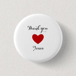 Danke, Jesus | Modernes Christliches Glaubensherz Button