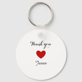 Danke, Jesus | Modernes Christliches Glaubensherz Schlüsselanhänger
