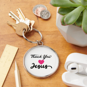 Danke, Jesus Modernes Christliches Glaubensherz Schlüsselanhänger