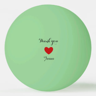 Danke, Jesus Modernes Christliches Glaubensherz Tischtennisball