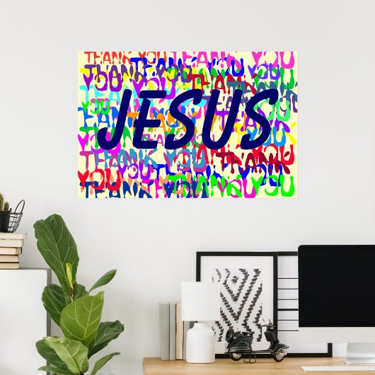 Danke, Jesus Poster (Heimbüro)