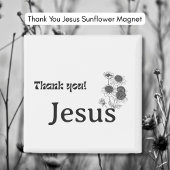 Danke Jesus Sunflower Magnet
