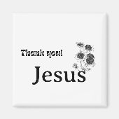 Danke Jesus Sunflower Magnet (Vorne)
