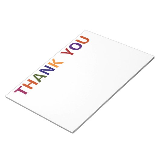 Danke Jewel Ton-Block-Druck 11 x 8,5 Notizblock (angewinkelt)