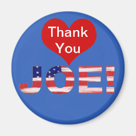 Danke, JOE! auf Blau mit Flagge Magnet