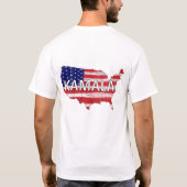 Danke, JOE! auf Blau mit Flagge T-Shirt (Rückseite)