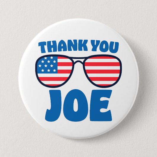Danke Joe Patriotic Aviators Button (Vorderseite)