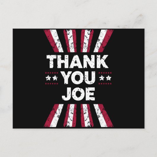 Danke Joe President Biden Postkarte (Vorderseite)