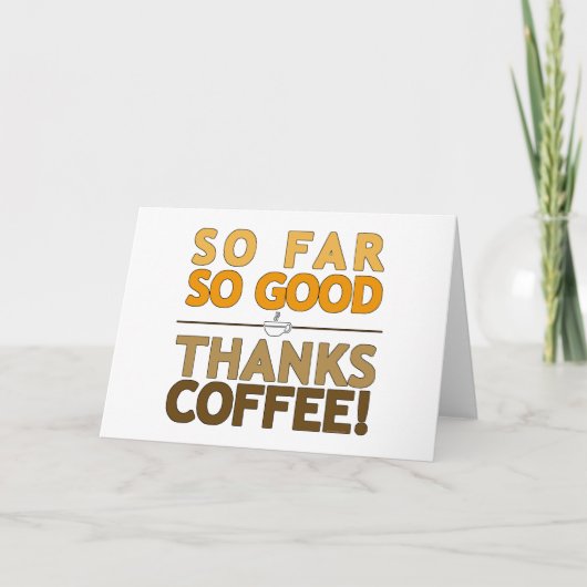 Danke, Kaffee Dankeskarte (Vorderseite)